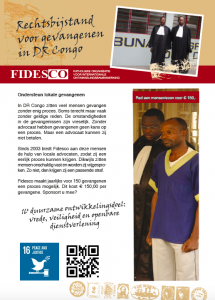 Voorkant Projectblad rechtshulp in DR Congo